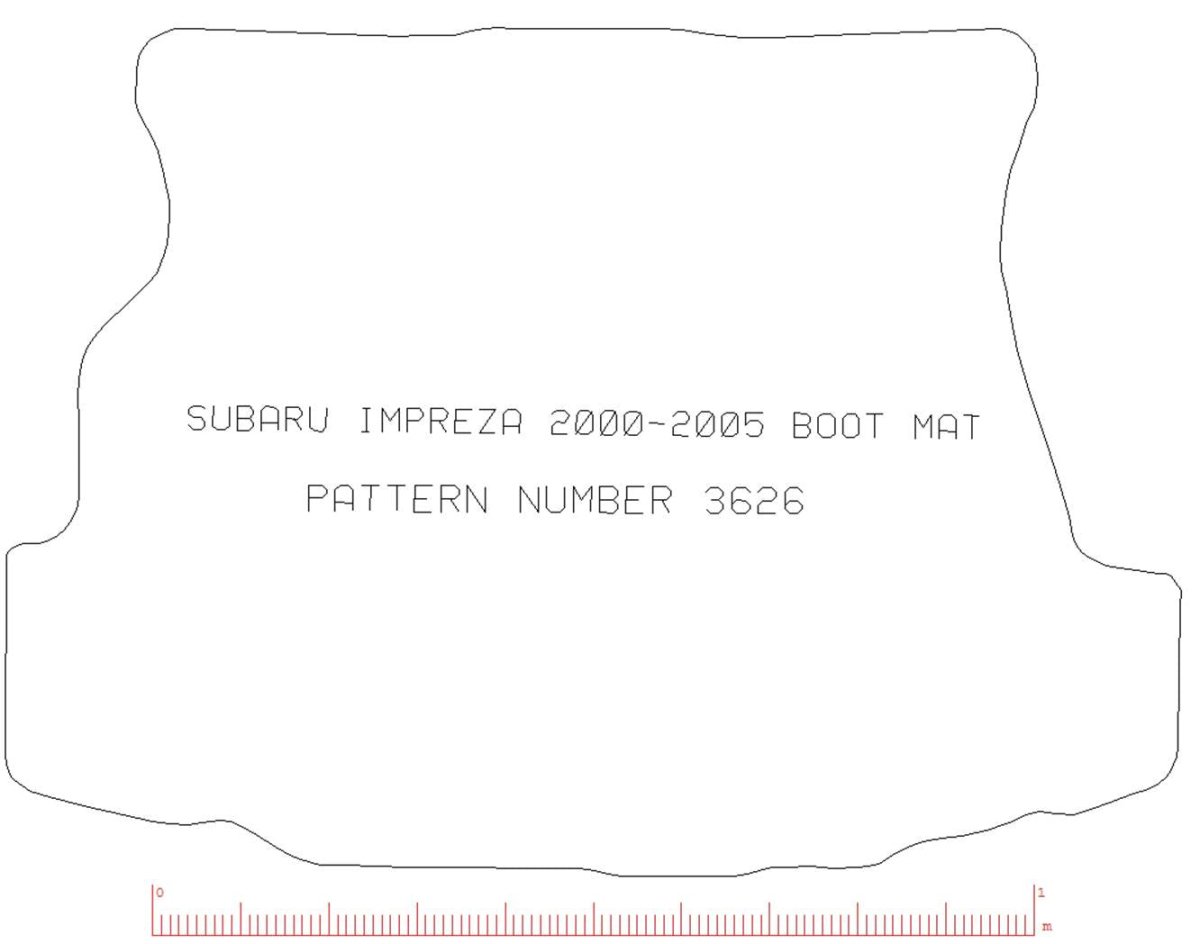 SUBURU Subaru Impreza 2000 - 2006 Saloon Boot Mat - Tailored Car Boot Mat - Green Flag Shop