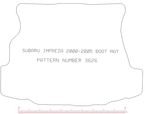 SUBURU Subaru Impreza 2000 - 2006 Saloon Boot Mat - Tailored Car Boot Mat - Green Flag Shop