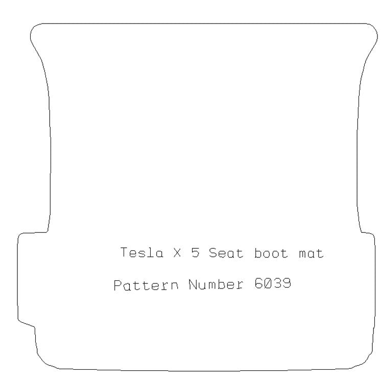 TESLA X Boot Mat When 5 Seat Set Up - Tailored Car Boot Mat - Green Flag Shop