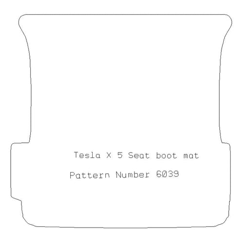 TESLA X Boot Mat When 5 Seat Set Up - Tailored Car Boot Mat - Green Flag Shop