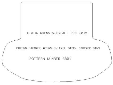 TOYOTA Avensis 2009 - 2015 Estate Boot Mat Covers Storage Tray - Tailored Car Boot Mat - Green Flag Shop