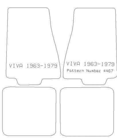 VAUXHALL Viva 1963 - 1979 - Tailored Car Carpet Car Mats - Green Flag Shop