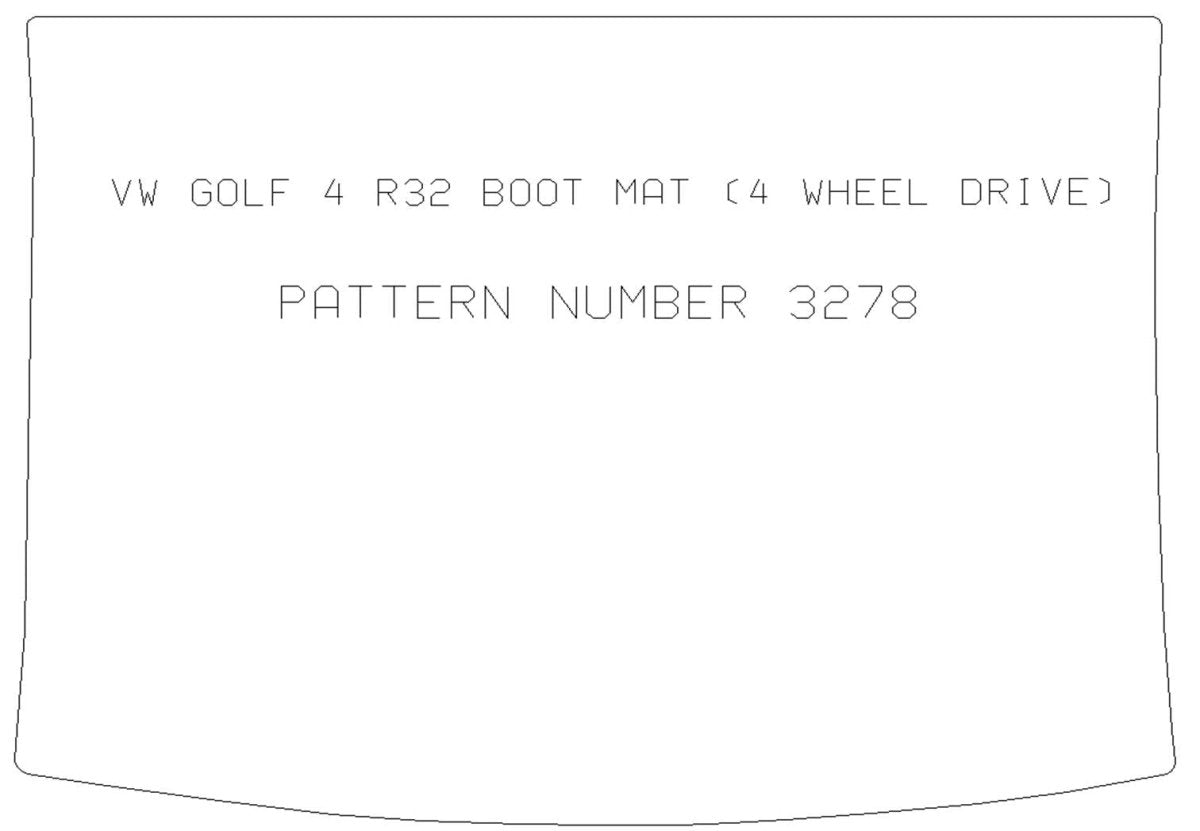 VOLKSWAGEN Vw Golf 4 R32 1997 - 2004 Boot Mat - Tailored Car Boot Mat - Green Flag Shop