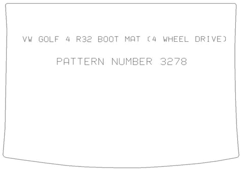 VOLKSWAGEN Vw Golf 4 R32 1997 - 2004 Boot Mat - Tailored Car Boot Mat - Green Flag Shop