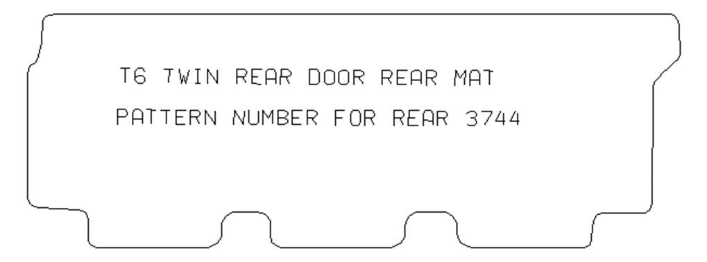 VOLKSWAGEN Vw T6 Combi Twin Side Rear Doors Rear Piece Only - Tailored Car Carpet Car Mats - Green Flag Shop