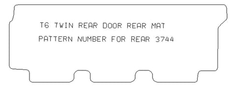 VOLKSWAGEN Vw T6 Combi Twin Side Rear Doors Rear Piece Only - Tailored Car Carpet Car Mats - Green Flag Shop