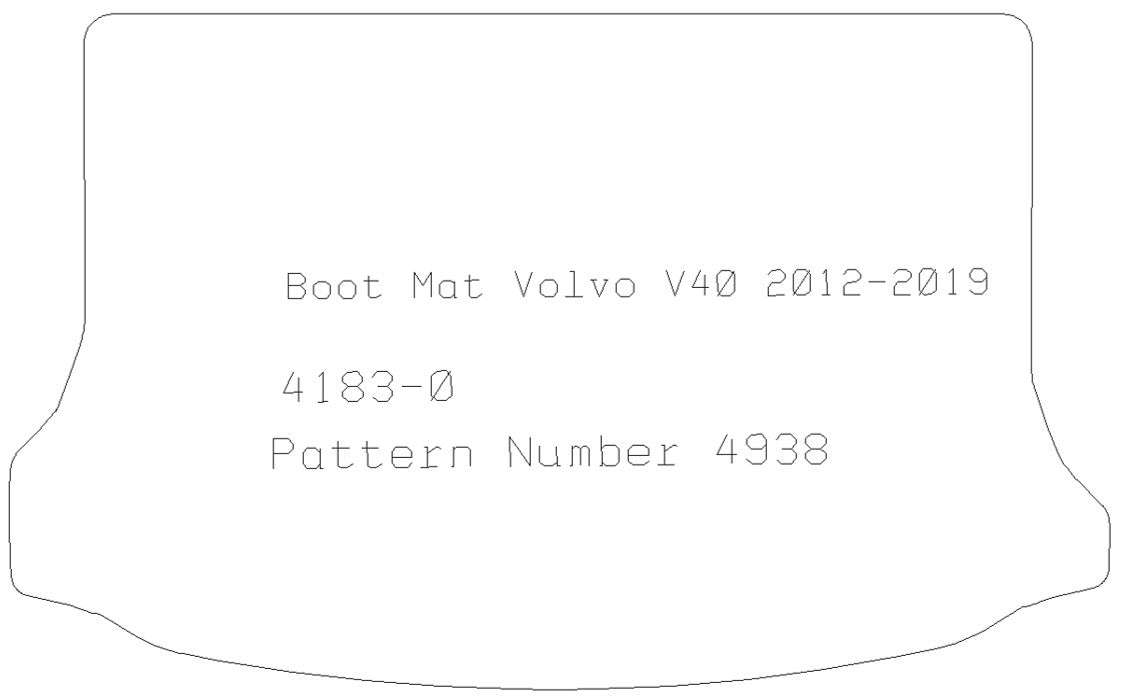 VOLVO V40 2012> Boot Mat - Tailored Car Boot Mat - Green Flag Shop