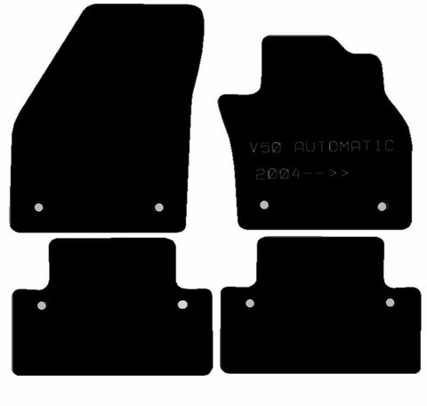 VOLVO V50 With Clips Automatic Version - Tailored Car Carpet Car Mats - Green Flag Shop