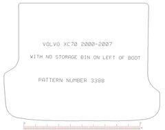 VOLVO Xc70 2000 - 2008 Bootmat (No Storage Tray In Left Side0 - Tailored Car Boot Mat - Green Flag Shop