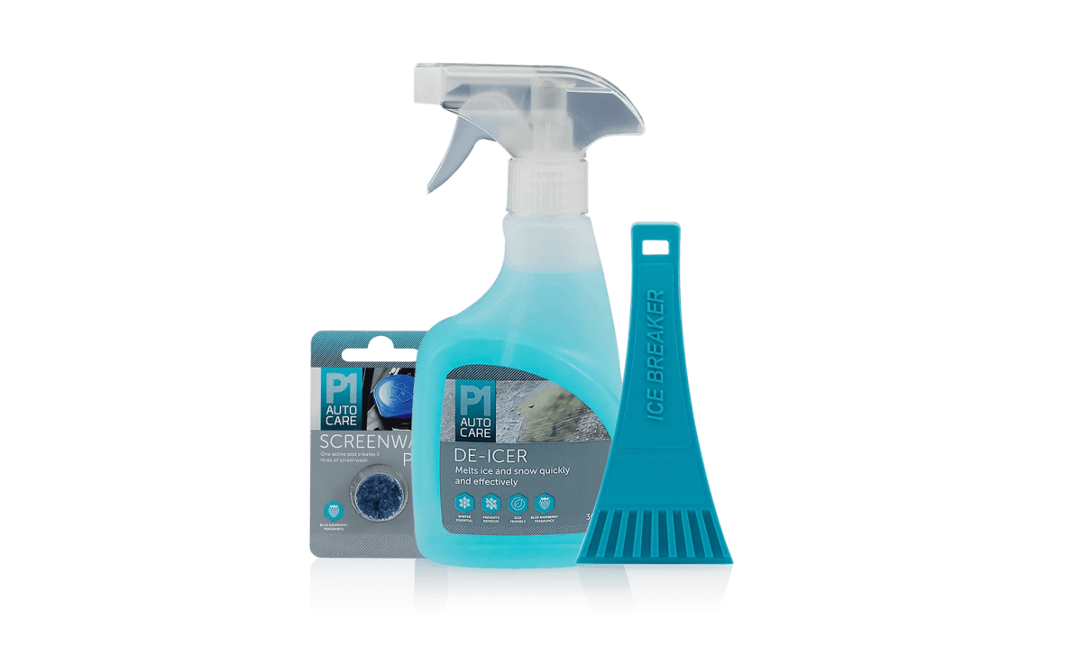 Eco-Friendly Car Winter Kit with Non-Freeze De-Icer, Screen-wash Pod, and Ice Scraper - Green Flag Shop
