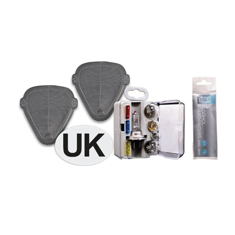 European France Travel Kit UK Stickers & Beam Deflectors, Breathalysers, Bulb Kit - Green Flag Shop