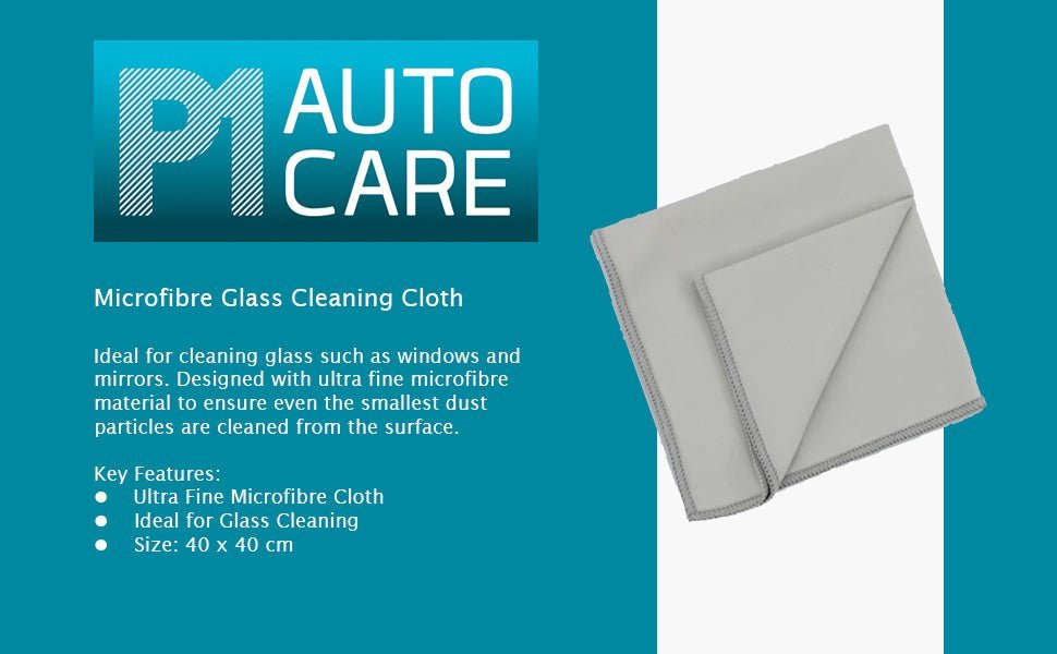 P1 Autocare Ultra Fine Microfibre Glass Cloth Car Window Cleaning Cloth - Green Flag Shop