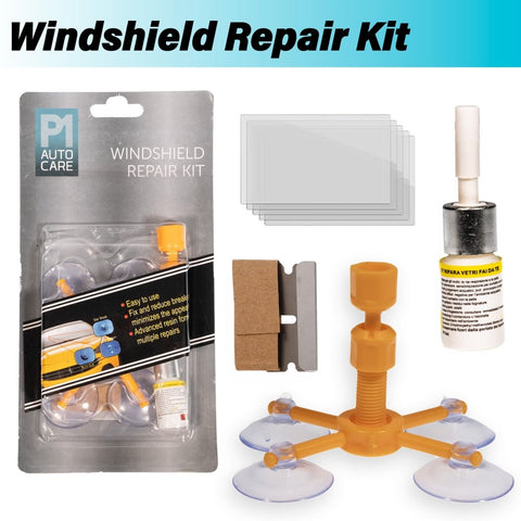 P1 Autocare Windshield Repair Kit - Fix Glass Cracks, Chips, Scratches and More with 1.5g Repair Resin - Green Flag Shop