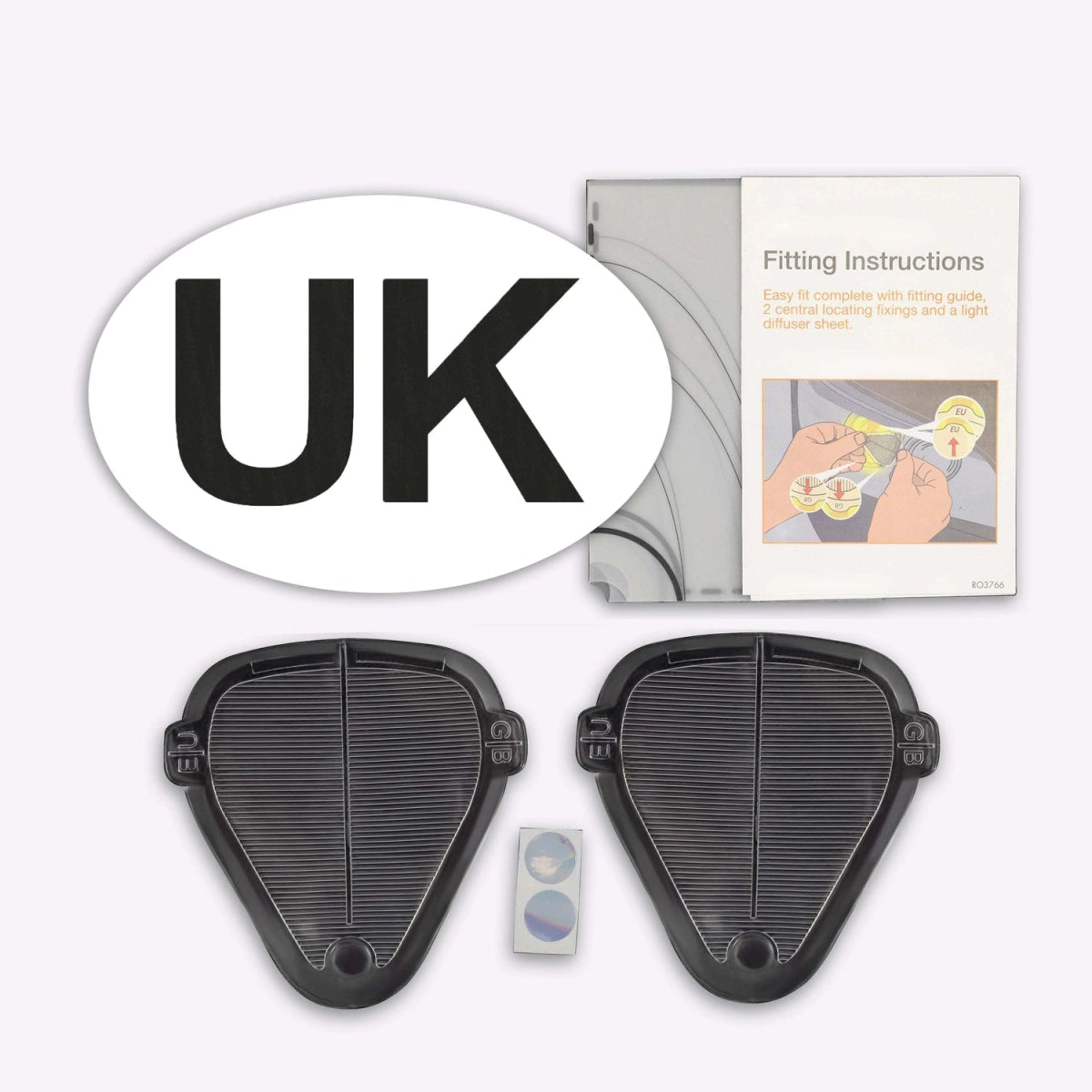 UK Sticker & Headlamp Beam Deflectors - Green Flag Shop